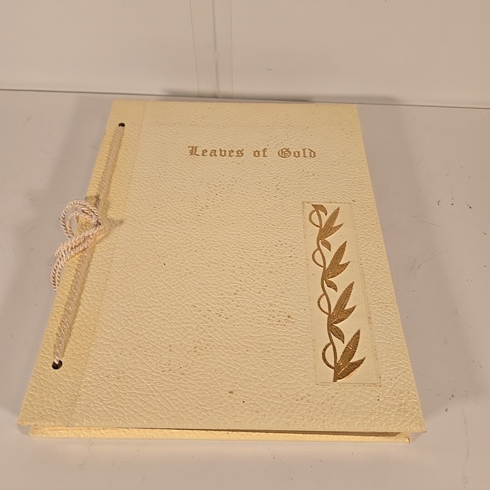 Leaves Of Gold Anthology‎ Of Prayers Leather Bound Gilded Edges Bible Book 1948